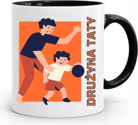 Bögre Fekete Ajándék Apák Napjára Apa Csapat Nyomtatott Fényképpel