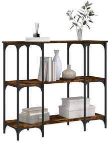 füstös tölgy színű szerelt fa tálalóasztal 102x35x90 cm