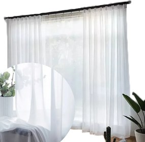 Függöny kész a nappaliba fátyol sima 300x250 Szalag Béka Alagút Fehér