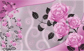 Fotótapéta Rózsa rózsaszín elegancia és vinil romantika 254x184 +ragasztó