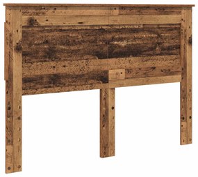 vidaXL Ágykeret fejtámlával Öreg fa 150 x 200 cm Tömör fenyőfa