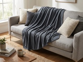 Fleece pléd MELVIRA DUO, szürke Méret: 150 x 200 cm