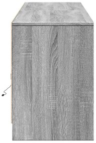 szürke sonoma színű szerelt fa LED-es TV-szekrény 180x34x50 cm