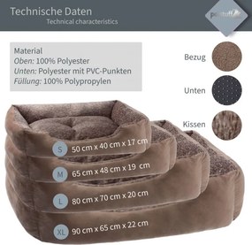 PESTUFF Kutyafekhely XL 90 x 65 x 22 cm barna