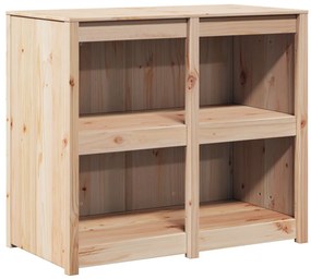 kültéri konyhai szekrény 106x55x92 cm tömör fenyőfából