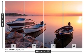 Fotótapéta Csónakok Sunrise 104x70 cm