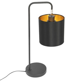 Modern asztali lámpa fekete aranyszínű belsejével - Lofty