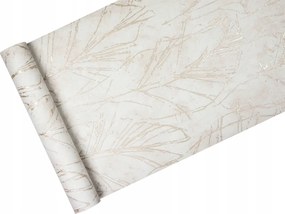 Vinil tapéta Skandináv bézs levél motívum