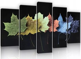 Vászonkép 100x60 moduláris poliptich juhar levelek ősz minimalizmus absztrakt