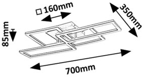 Rabalux 71389 - LED dimmelhető mennyezeti lámpatest DRUSUS LED/40W/230V 3000-6500K + távirányítóval