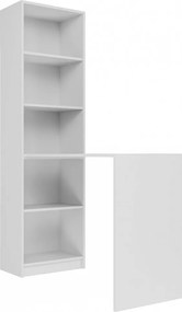 R50 könyvespolc és íróasztal kombinációja, fehér