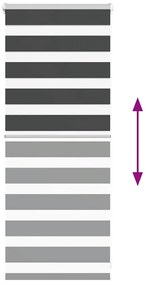 zebrafüggönnyel fekete szövetszélesség 60,9 cm poliészter
