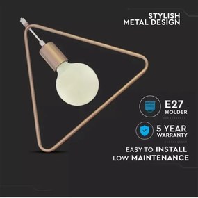 Csillár zsinóron 1xE27/60W/230V háromszög