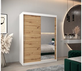 Ruhásszekrény 150 cm Toki 2 (matt fekete + artisan tölgy). 1064987