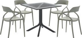 Rakásolható szék, szürke, ALFIO