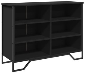 fekete szerelt fa tálalószekrény 101 x 35,5 x 74,5 cm