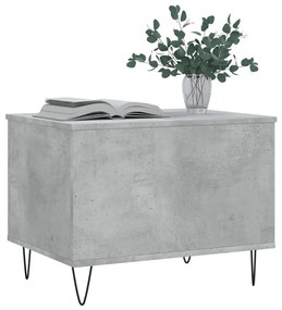 Betonszürke szerelt fa dohányzóasztal 60 x 44,5 x 45 cm
