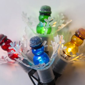 Astra LED mini hóember fényfüzér színes, 20 izzó