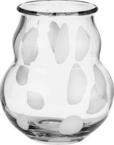 Fehér üveg kézzel készített váza (magasság 22 cm) Dam – noo.ma