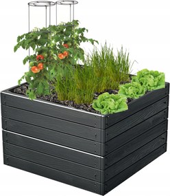 Kerti ágyás magas zöldséges fa utánzat 75x75x50cm