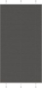 vidaXL pliszírozott redőny fekete 105x200 cm szövetszélesség 104,4 cm