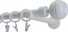 Függönykarnis szimpla Fém 19mm Fehér 320cm Optic Gömb