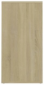 2 db sonoma tölgy színű szerelt fa cipősszekrény 31,5x35x70 cm