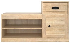 sonoma tölgy színű szerelt fa cipőszekrény 100x42x60 cm