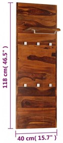 tömör kelet-indiai rózsafa fogas 118 x 40 cm