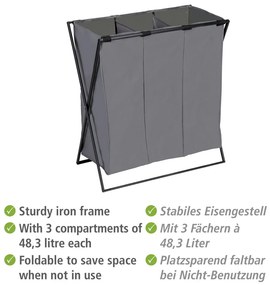 Textil szennyeskosár 145 l Trio – Wenko