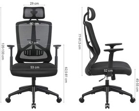 Irodai szék, ergonomikus forgó szék deréktámasszal (Outlet)
