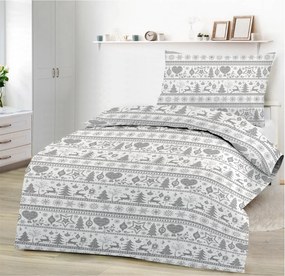 X-MAS GREY pamut ágynemű DeLuxe