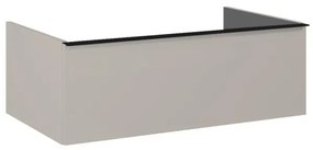 AREZZO design MONTEREY 80 cm-es alsószekrény 1 fiókkal Matt Beige színben, szifonkivágás nélkül