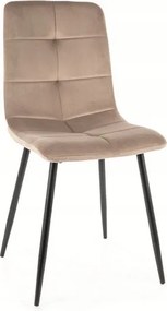 Ivo Velvet kárpitozott szék fekete/sötét Bézs Sig