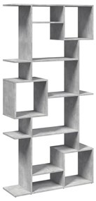 betonszürke szerelt fa könyvszekrény 92 x 29 x 188 cm