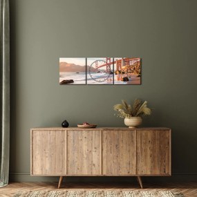 Kép - Golden Gate híd (órával) (90x30 cm)