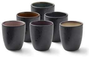Fekete kerámia eszpresszó csésze szett 6 db-os 100 ml Gastro Black/Mix – Bitz