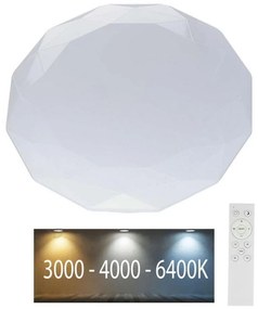 Fényerőszabályozható LED mennyezeti lámpatest LED/60W/230V 3000K/4000K/6500K + távirányító