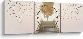 Kép - Híd az ismeretlenbe (órával) (90x30 cm)