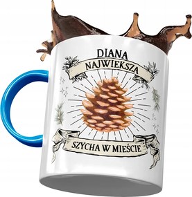 Kék Bögre Diana Barátnő Feleség Ajándék Nyomtatott Fotóval