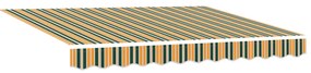 Kézi Kihúzható Napellenző Zöld és Sárga 300x250 cm