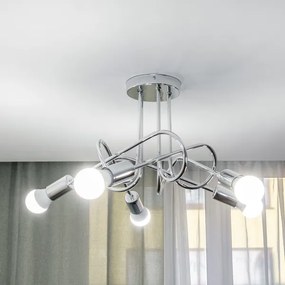 Felületre szerelhető csillár OXFORD 5xE27/15W/230V fényes króm