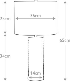 Elstead modern asztali lámpa ripple fehér ezüst elsripple-tl-wht-b