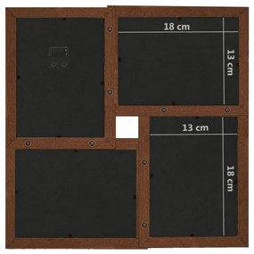 sötétbarna MDF fényképkeretszett 24 db 13 x 18 cm-es képhez