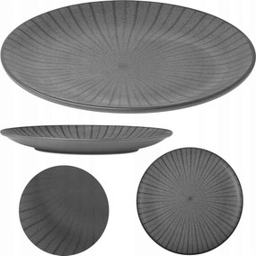 Desszerttányér kerek desszertes reggeliző tányér 21 cm szürke porcelán