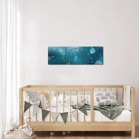 Cseppek képe (órával) (90x30 cm)