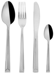 Ezüstszínű rozsdamentes acél evőeszköz készlet 24 db-os Bright – Orion