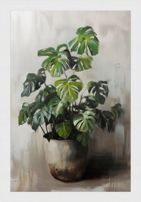 Poszter Keret Fa Természet Dekoráció Zöld Monster Filodendron 40x60