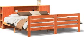vidaXL viaszbarna tömör fenyőfa ágy matrac nélkül 180 x 200 cm