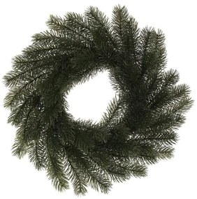 Műfenyő koszorú, átmérő 30 cm, sötétzöld
